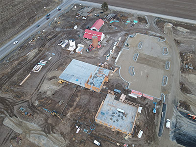 Arial shot of Nampa location in progress