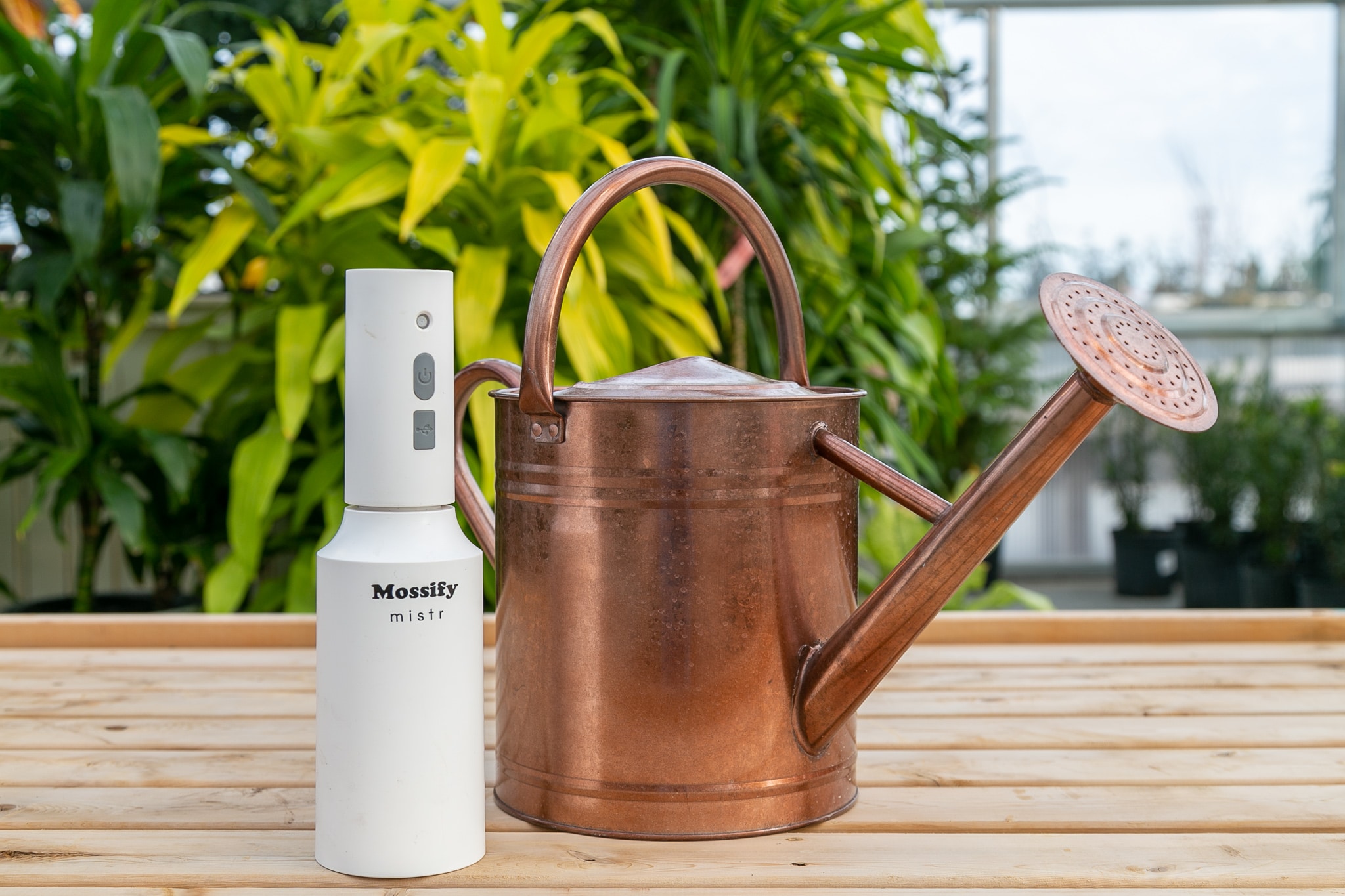 Image of Mossify Mistr and bronze watering can